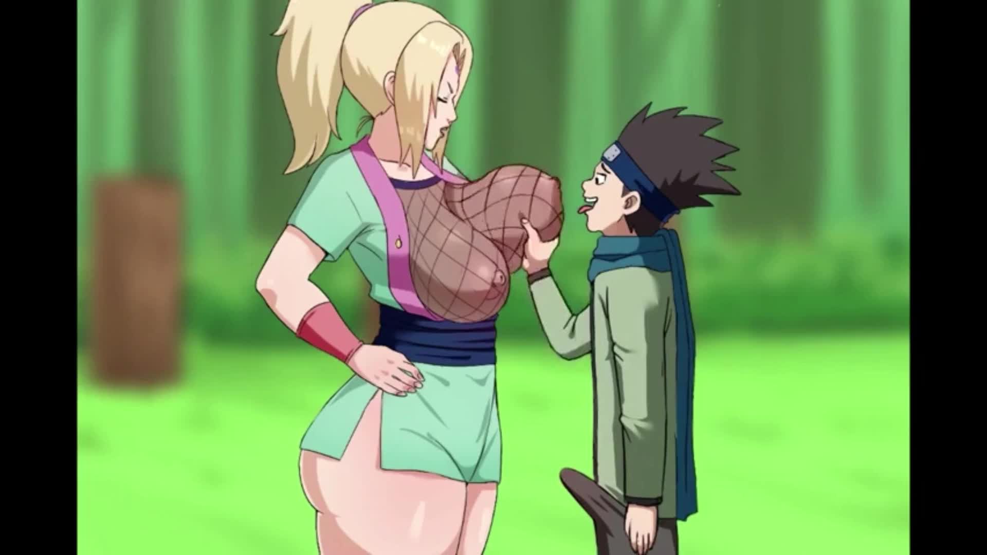 Tsunade showcasing her secret skills