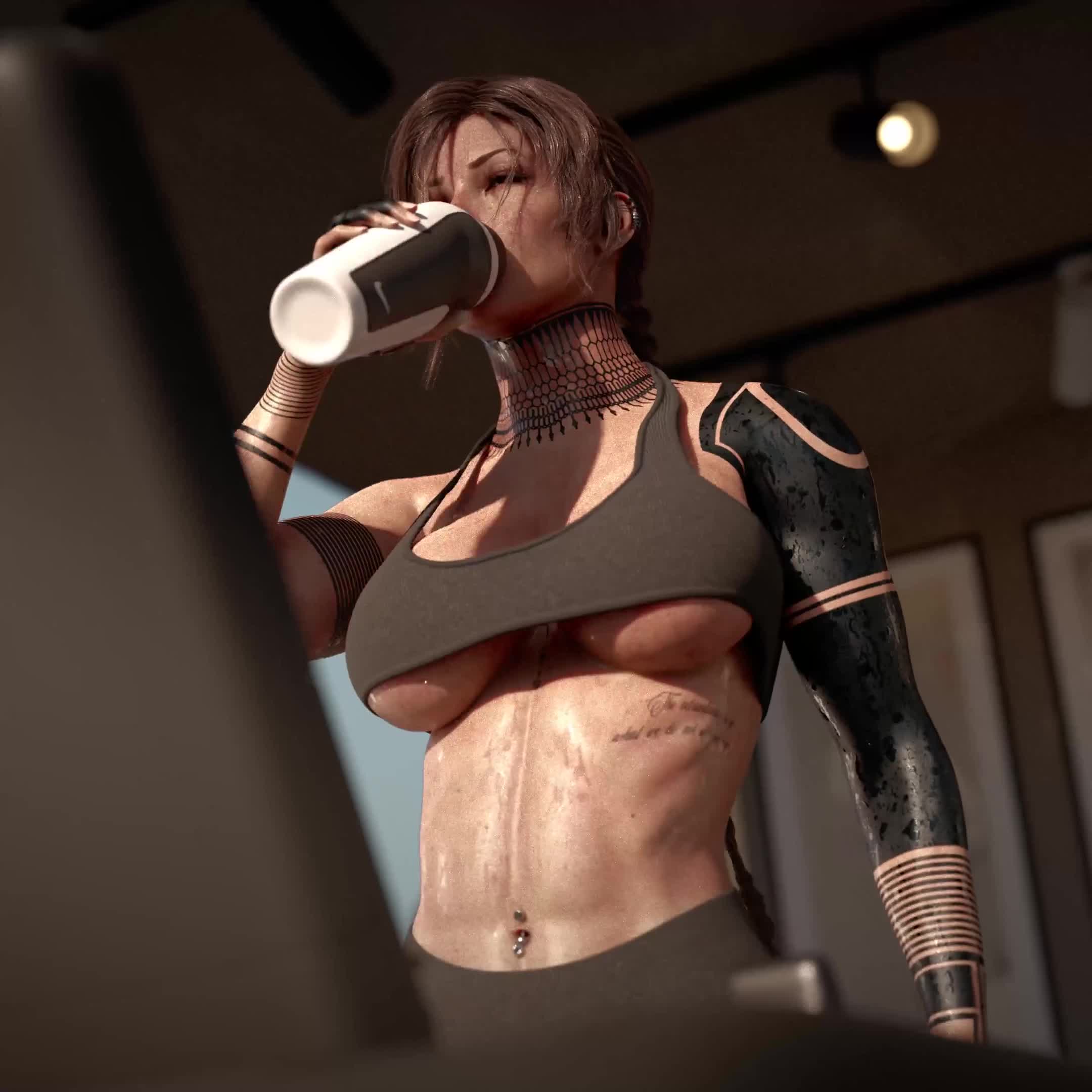Lara croft workout
