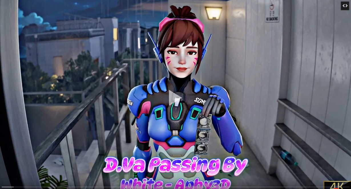 D.Va Passing By [White] [Aphy3D] - FAP NATION